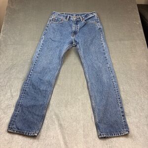 Levi’s 505 Jeans Blue Denim Straight Leg Classic Fit Men’s 33x32